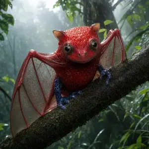 Bat + Strawberry frog